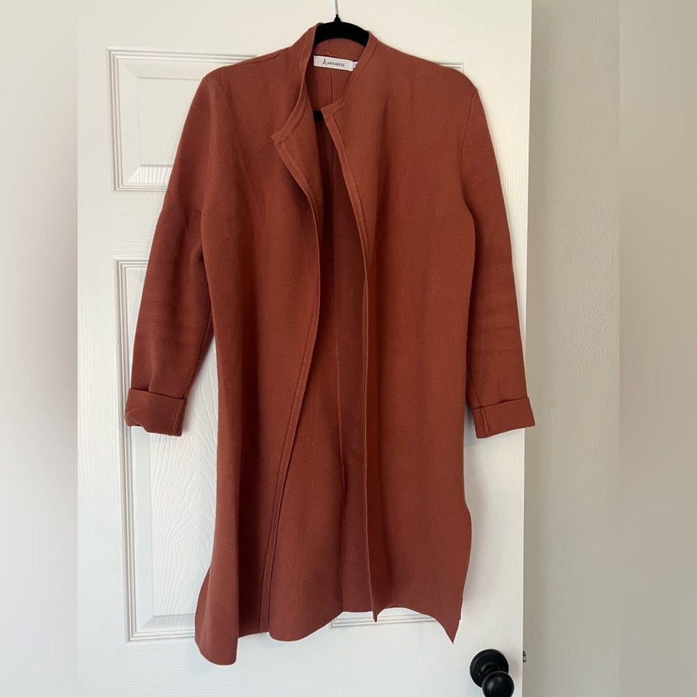 Rust Open Cardigan